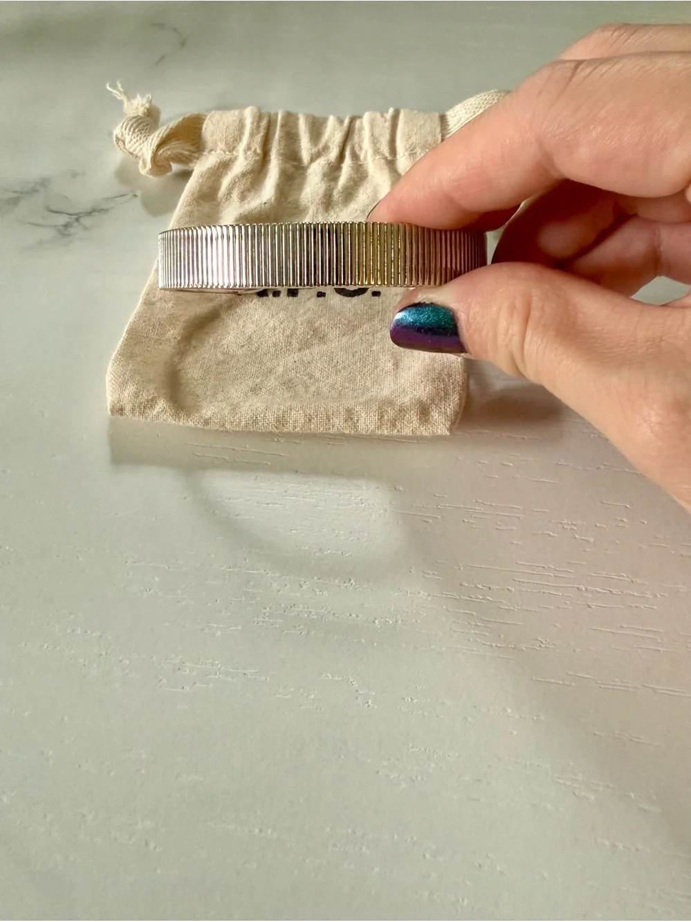 NWOT A.P.C. Silver Ribbed Cuff Bracelet Unisex